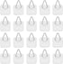 1.25 Inch Invisible Adhesive Plate Hanger Set Vertical Plate Holders for The Wall (20 Pack)