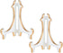 2 Pack 5inch White Gold Thicken Acrylic Easels Display Stand Plate Stand Holder display Pictures Frame ,Decorative Plates, and Artworks