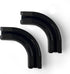 90° Curved Connectors for Track Curtains Ceiling Mount/Wall Mount, Ceiling Track for Curtains, Room Divider Curtains Tracks（Black 2PCS）.