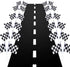 Race Car Party Decorations Racetrack Floor Runner 13 ft Road Track with 12 Checkered Racing Flags Birthday Party Supplies Racing Theme Entrance Decoration