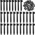 30 Pack 1/2 Inch Irrigation Tubing Hold Down Anchor Stakes, 0.87 x 4.33 Inch Drip Tubing Stakes with 50 Pcs 1/4" Adjustable Irrigation Drippers Sprinklers for Garden Patio Lawn Hoses(Black)