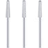 3 Pieces Nail Drill Bits Cone Shape Carbide Nail Drill Bits for Manicure Pedicure Tools Machine, 3/32 Inch Shank Size, Grit Size XF, F, M (Silver)