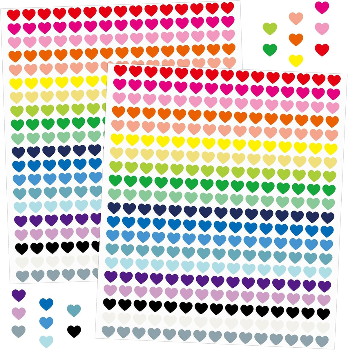 6000Pcs Heart Stickers - 1/2Inch Tiny Mini Small Heart Shape Sticker for Teen Adult Happy Valentines Day Hearts Stickers Self Adhesive Love Sticker for Envelope Seal Card Crafts Gift Packaging