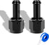 6AN Female to 3/8 Barb Fitting Adapter Straight Swivel Aluminum, Adapters Straight Black Anodized 2PCS