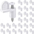 24 Pack 3/8 in Nylon Window Screen Clip with Screws Offset Clips for Fastens Storm Window, Storm Panels, Screen Door Clips (White)