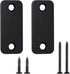 2 Set Door Hole Cover Plate 1" x 2-1/4" Stainless Steel Door Strike Filler Plate Latch Filler, Increase Home Security on Entry (Black)