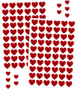 3000Pcs Heart Stickers - 1/2Inch Holographic Red Heart Stickers Tiny Mini Small Heart Shape Sticker Self Adhesive Happy Valentines Day Heart Love Sticker for Envelope Card Crafts Gift Wrapping