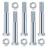 5 Pack Grade 2 Shear Bolts for Rotary Cutters Bolts and Lock Nuts Kit 1/2" x 3-1/2" with Nylock Nuts Fit Brush Cutter Tractor Gearboxes Compatible with Rotary Cutters Mill Grad (Half Thread)