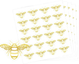 480Pcs Bee Stickers - Gold Foil Envelope Seal Label Sticker Queen Bee Decals Stickers Self Adhesive Clear Bee Spring Summer Stickers for Gift Card Craft Baby Shower Birthday Party Favors