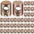 50 Pcs Metric M6 Barrel Nuts Cross Dowels Slotted Nuts Bunk Bed Replacement Hardware Headboard Hardware Kit for Baby Bed Crib Chairs Furniture M6 x 10 mm x 13 mm(Gold)