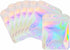 100 Pcs Holographic Resealable Packaging Bags for Small Business Supplies, Cute Small Color Smell Proof Bags Plastic Baggies for Lip Gloss Soap Party Food Storage 4x6inch