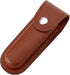 Pocket Knife Sheath, 5" Folding Pocket EDC Knife Case, Portable Pouch Knife Leather Holster with Snap Closure and Belt Loop, Accessory for Outdoor Climbing, Camping, Cycling and Hiking, Brown