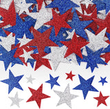 360Pcs Star Stickers - Red Blue Silver USA Patriotic Star Stickers Self Adhesive 4th of July Sticker Glitter Foam Stars Shaped Sticker for Kids Reward Art Craft Memorial Independence Day Decor