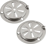 Stainless Steel BBQ Smoker Air Vent - Adjustable Grill Damper for Controlling Airflow - Replacement Parts for Grill and Smoker Vents - 2 Packs