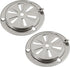 Stainless Steel BBQ Smoker Air Vent - Adjustable Grill Damper for Controlling Airflow - Replacement Parts for Grill and Smoker Vents - 2 Packs