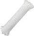 Nylon Rope - 100 Ft White Nylon String, 1/4 Inch Solid Braided Rope, Thick Washing Line for Multi-Purpose Tie Down, Clothesline, Gardening, Craft Projects