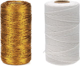 White Twine String and Gold Twine String