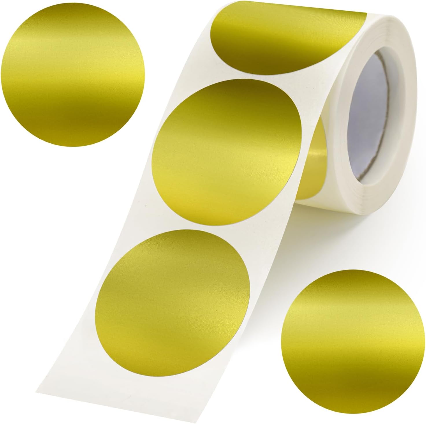 Embossing Stickers 300Pcs 2'' Gold Foil Seals Stickers for Certificates Self Adhesive Round Envelope Seal Label Sticker Roll Blank Embosser Stamp Sticker for Book Invitation Notary Seals