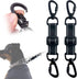 2 Pack Dog Safety Collar Clips Adjustable Collar Backup Clip Connector Reflective Double Ended Clasp Leash Pet Harness Connector for Running and Hiking Training Helps Reduce Neck Strain