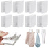 8 Pack Large Self Adhesive Clips Wall Tapestry Hanger No Drilling Adhesive Towel Holder Wall Tapestry Clips for Hanging Posters Photos Postcard Clip for Home Office School Decor (White)
