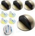 Drill-Free Floor Mounted Door Stoppers 3M Adhesive Self Adhesive Door Stoppers with Black Rubber Bumper Tips Floor Mount Half Dome Door Stopper for Office Bedroom Living Room Shower Room (Bronze-4Pcs)