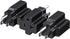 3-Pack 15 Amp to 20 Amp Adapter Plug, 20A to 15A Plug Adapter (NEMA 5-15 to 5-20R) in Black