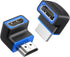 Combo-Pack 48Gbps 8K Right Angle HDMI 2.1 Adapters with HDR, Supports 8K@60Hz / 4K@240Hz, 270 Degree and 90 Degree HDMI Adapter Male to Female, Black