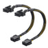 2-Pack 8 Pin PCIe Extension Cable - 10 Inches (Male to Female, NOT for Direct PSU Use), 8 Pin GPU Power Extension Cable (Not 6+2Pin)