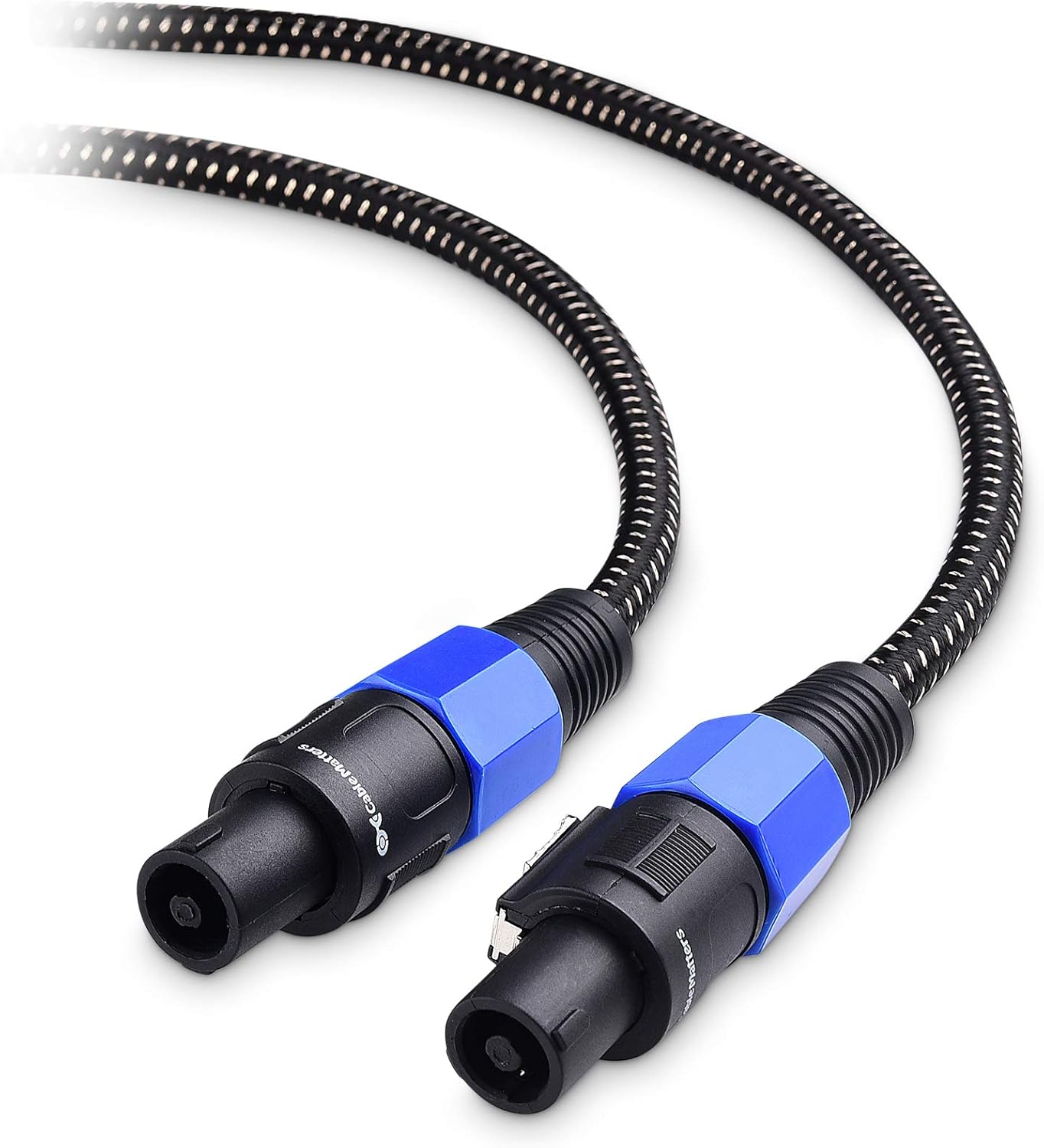 Premium Braided 12AWG Speaker Cable 3 ft Compatible with Speakon NL4FC Port