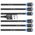 Magnetic Charging Cable 6pcs,Just 360°Rotate Magnetic Cables Without Magnetic Charging Tips,[3.3ft/1m,2.4 A Max 3in1 Nylon Braid Cord(3.3ft/Black), 6PC/3.3ft/Black