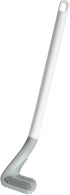 Golf Toilets Brushes, Toilet Cleaning Brush, Flexible Bendable Silicone Long Handled Toilet Brushes, 360°Deep Toilets Bowl Cleaning Brush,Quick Drying Scrubber for Bathroom with Hook (White)