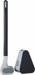 Toilet Brush and Holder Set Silicone, Flexible Toilet Brush for Deep Cleaning of Dead Corners, Snap-on Detachable Long Toilet Brush, Wall-Mounted Toilet Bowl Brush Set (Black)
