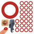 25 Pcs 90430-08020 90430-08003 Outboard Lower Unit Oil Drain Gaskets Compatible with Yamaha 4 Stroke Outboard Motors Gear Case Seals, Lower Gear Case Oil Drain Gasket, Hard Fiberboard Gaskets, Red