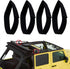Soft Top Straps,Back Window Straps for Jeep Wrangler JK,Soft Top Tie Down Straps for Jeep,Heavy Duty Rear Window Straps,Black,(Pack of 4)
