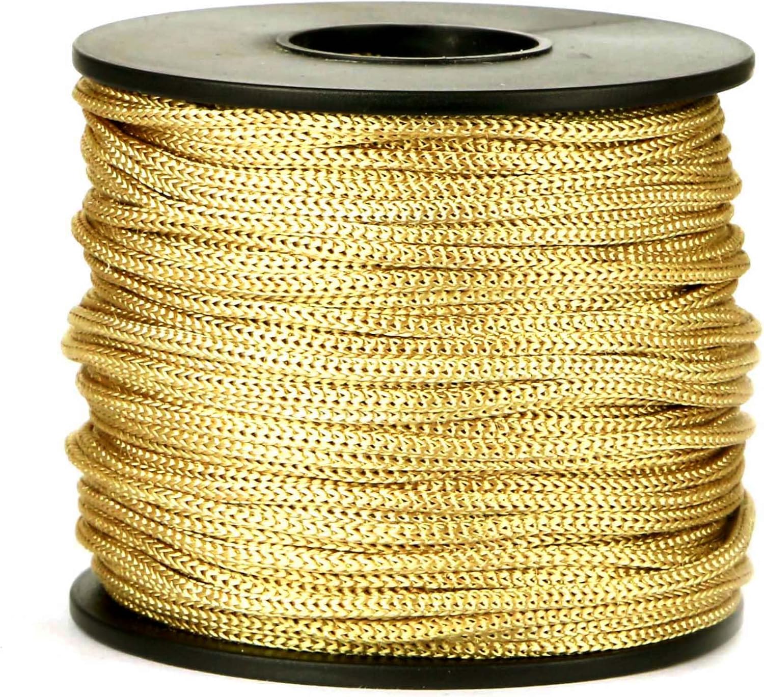 Nylon Satin Cord, 2mm 50 Yards Braided Lift Shade Cord for Necklace Bracelet String Cord, Blind Shade, Trim and Shoelaces (Gold)
