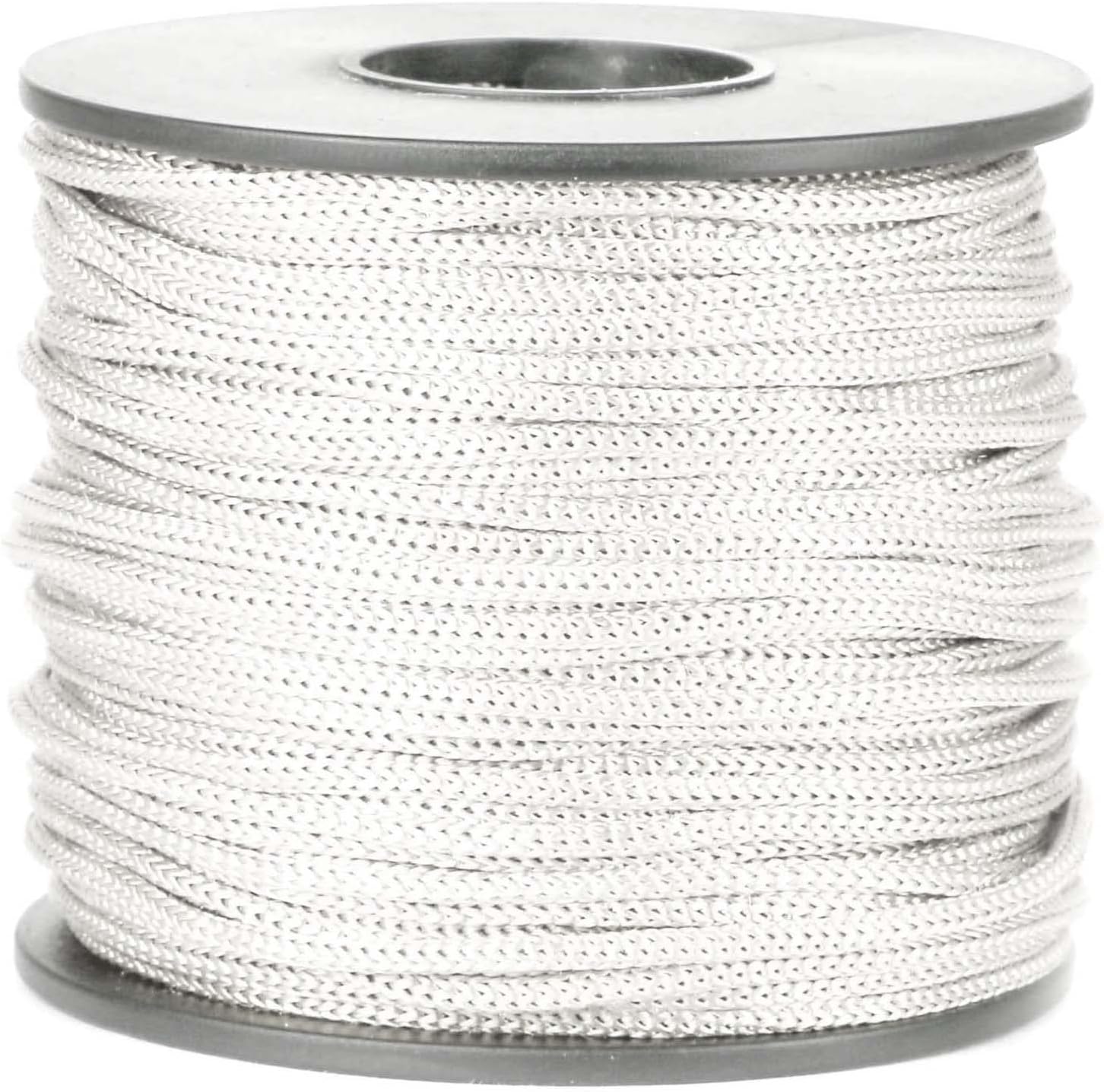 Nylon Satin Cord, 2mm 50 Yards Braided Lift Shade Cord for Necklace Bracelet String Cord, Blind Shade, Trim and Shoelaces (White)