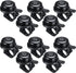 Bike Bells Bulk Aluminum Loud Crisp Bicycle Bell Clear Sound Mountain Bike Accessories Easy Installation for Boys Girls Adults Kids, Black
