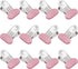 12 Pack Chip Bag Clips with Silicone Edges, 1.5 Inches Wide Chip Clips Food Clips Bag Clips Stainless Steel Food Bag Clips - Air Tight Seal, Heavy Duty for Kitchen and Office, Pink