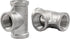 2 PCS 1/2 Inch Female NPT Tee Pipe Adapter Cast Pipe Fitting, Stainless Steel 3-Way T Shaped Pipe Fitting Adapter