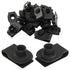 25 Pcs Extruded U Type Nuts, M10 Bumper Fender U Style Clip on Nut Black Fasteners, Spring Nuts for Automotive Metal Fender/Grill Retainer Clips