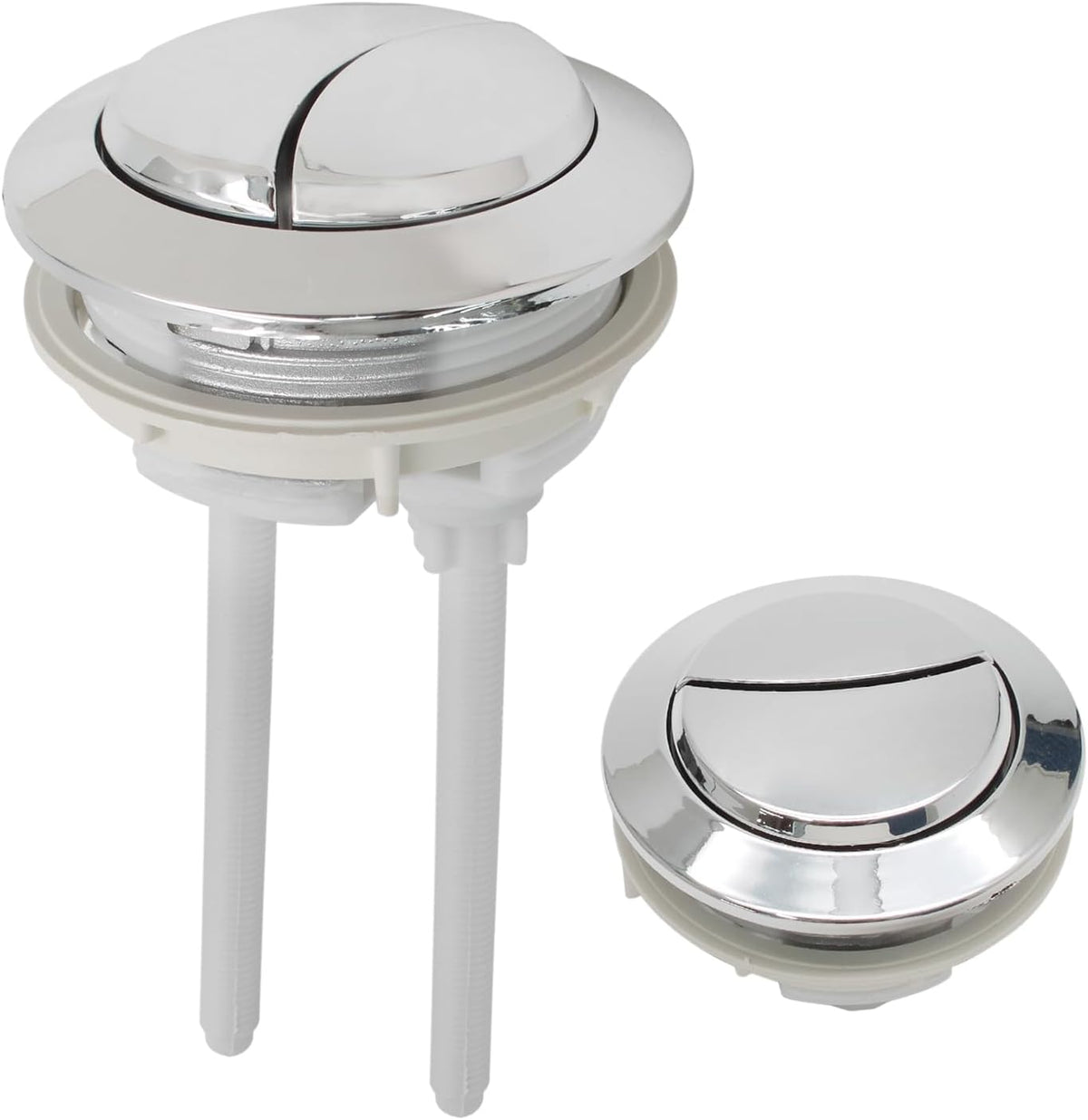 Toilet Tank Push Button 48mm Thread Diameter Dual Push Flushing Button Adjustable Toilet Water Tank Button Replacement, Pack of 1