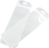 100 Reusable Clear Self Sealing Bags, Zipper Closure, Transparent, Plastic, Square, Waterproof, 7.28 x 2.36 Inches, Ideal for Packaging Pen, Jewelry, Cosmetic, Food, Gift
