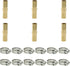 6Pcs Brass Hose Barb Fitting, 1/2" to 1/2" Barb Splicer Mender Hose Fittings Brass Hose Barb Adapter with Pipe Hose Clamp for Air Water Fuel Oil
