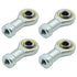 6mm Inside Dia Rod End Bearing Self Lubricating, M6 x 1.0 Female Thread Connector Joint, SI6T/K Rod End Ball Bearing, Pack of 4