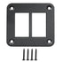 2 Gang Rocker Switch Panel Housing Holder, Rocker Toggle Switch Aluminum Housing Bracket with Screw, Black Waterproof Anodized Aluminium Panel for Car Boat Trailer RV SUV ATV UTV