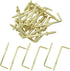 20pcs L Shape Screw Hooks, 2 Inch Square Bend, Gold Steel, 100% Steel, Wall Mount, Minimalist, For Home, Office, Decoration