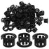 100PCS 1/2" Round Cable Snap Bushing, Black Snap Bushing Grommet Plastic Hole Plugs,Hole Plugs Tube Circular Locking Fastener for Cable Hose Wire/Furniture Fencing/Post Pipe(SB-13)