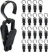 20 Pack Super Strong Swivel Hanging Hooks, Laundry Clips Plastic Clothes Pins Beach Towel Clips, 360° Rotating Curtain Clips for Home Office & Workshop/Clothing Store/Closet, 4.3-inch(Black)