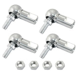 4 PCS m6 x 1.0mm Right Thread Ball Head Joint Rod End Bearing, Carbon Steel Ball Socket End Fitting for Hinge Door