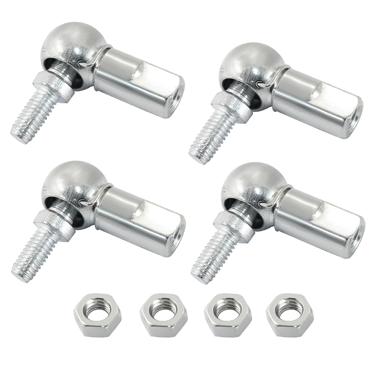 4 PCS m6 x 1.0mm Right Thread Ball Head Joint Rod End Bearing, Carbon Steel Ball Socket End Fitting for Hinge Door